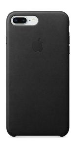 Official Apple iPhone 7 Plus, 8 Plus Leather Case - Black