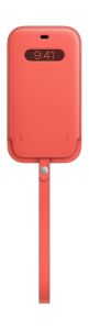 Official Apple iPhone 12 mini Leather Sleeve with MagSafe - Pink Citrus