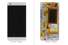 Official Huawei P8 Lite ALE-L21 White LCD Screen & Digitizer with Battery - 02351LLA