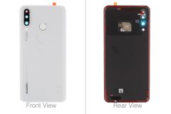Official Huawei P30 Lite, P30 Lite New Edition Pearl White Battery Cover with Fingerprint Sensor - 02352RQB