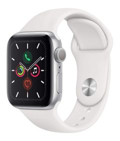 APPLE Watch Series 5 - Silver Aluminium with White Sports Band, 40 mm - MWV62B/A - A-Grade