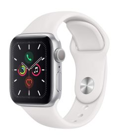 APPLE Watch Series 5 Cellular - Silver Aluminium with White Sports Band, 40 mm - MWX12B/A - B-Grade