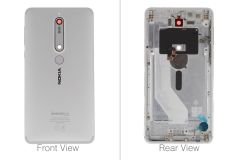 Genuine Nokia 6.1 2018 Dual Sim White Iron Rear / Battery Cover with NFC - 20PL2W00002