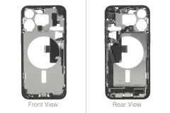 Official Apple iPhone 15 Pro Black Titanium Chassis / Middle Frame (OEM Pulled)