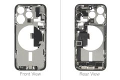 Official Apple iPhone 15 Pro White Titanium Chassis / Middle Frame (OEM Pulled)