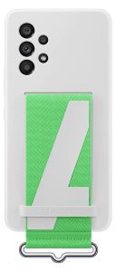 Official Samsung Galaxy A53 5G White Silicone Cover with Strap - EF-GA536TWEGWW