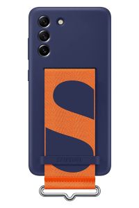 Official Samsung Galaxy S21 FE 5G G990 Navy Silicone Cover with Strap - EF-GG990TNEGWW