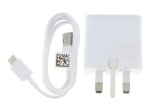 Official Samsung EP-TA200 White UK Fast Charging Travel Adapter with Data Cable - Type C