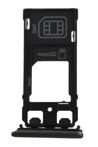 Genuine Sony Xperia X F5122 Dual Black Sim Tray - 1302-4834