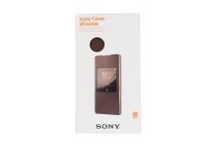 Official Sony SCR30 Copper Style Up Cover with Smart Window - Xperia Z3+ Plus