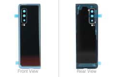Official Samsung Galaxy Fold SM-SM-F907 Space Silver Black Rear / Battery Cover - GH82-20794A