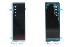 Official Samsung Galaxy Fold SM-SM-F907 Space Silver Black Rear / Battery Cover - GH97-23431A