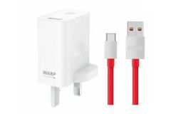 Official OnePlus Warp Charge 30 Power Adapter With Data Cable - UK