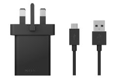 Official Sony EP-880 UK Black USB Mains Charger With UCB-20 Cable - Type C